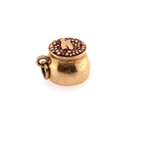 Vintage Enamel Pot of Beans 3D Charm 14k Yellow Gold