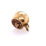 Vintage Enamel Pot of Beans 3D Charm 14k Yellow Gold