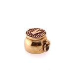 Vintage Enamel Pot of Beans 3D Charm 14k Yellow Gold