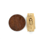 Vintage Electrolux Vacuum Articulated Enameled Charm 14k Gold