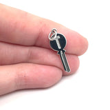 Tiffany & Co Mini Diamond T Key Charm 18k White Gold