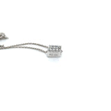 Roberto Coin Tiny Treasures Diamond Letter E Necklace 18k White Gold Adjustable Length