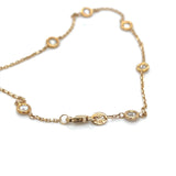 Estate Diamond by the Yard Bracelet 14k Yellow Gold 8"