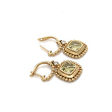 Gabriel & Co Bombay Prasiolite and Diamond Drop Earrings 14k Yellow Gold