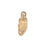 Vintage 3D Armadillo Pendant 14k Yellow Gold